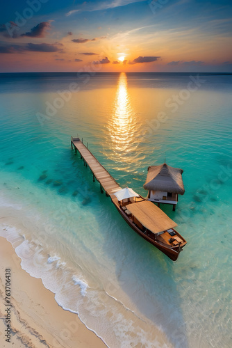 Island with white sand