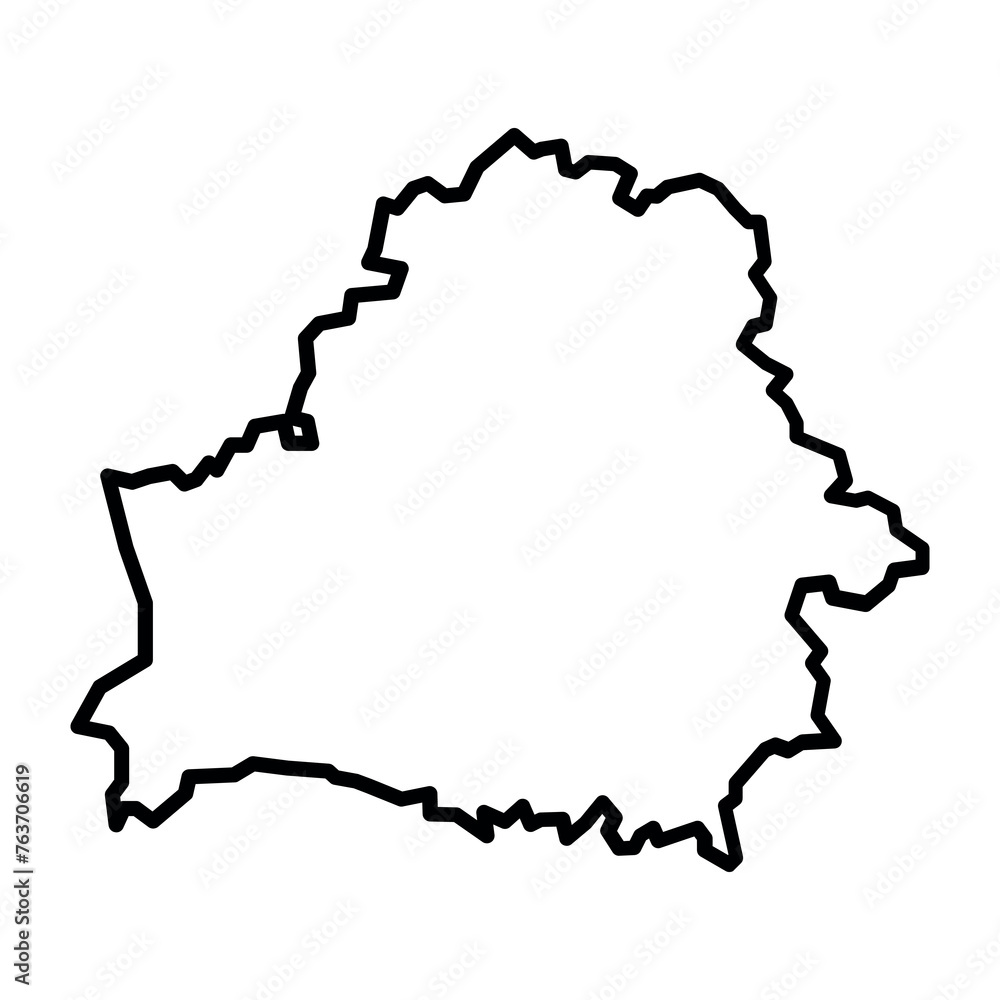 vector belarus outline map on white background vector belarus outline map on white background