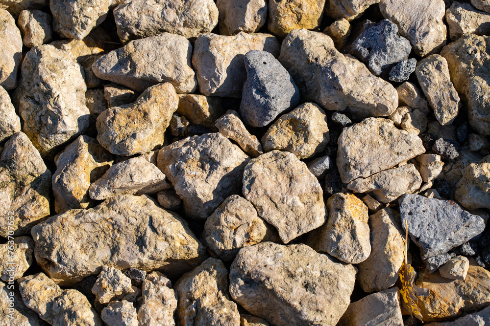 Texture of small slag stones, background.