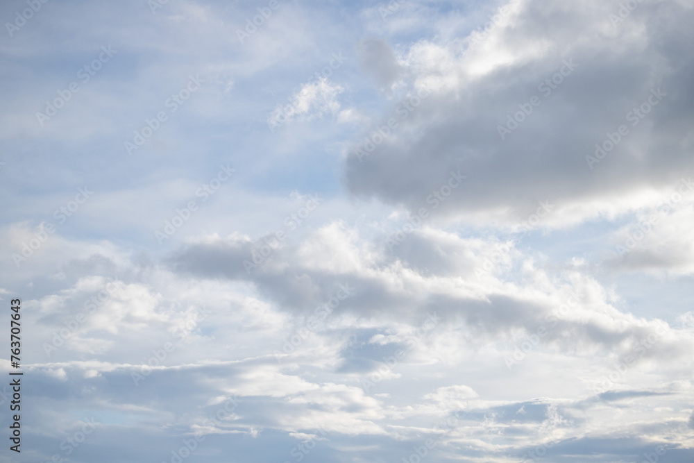 White clouds against a blue sky