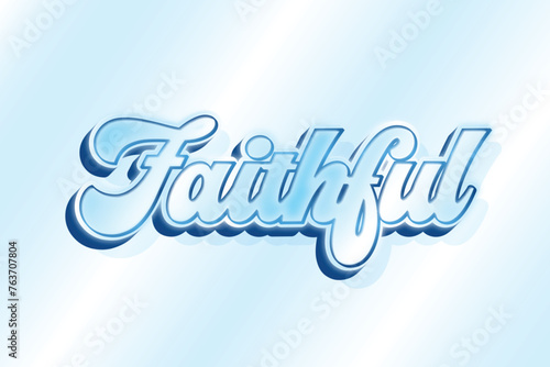 Blue Faithful Gradient Text Effect