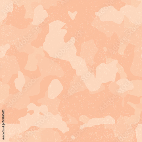 Seamless tan pink distressed grunge military fashion camo pattern vector