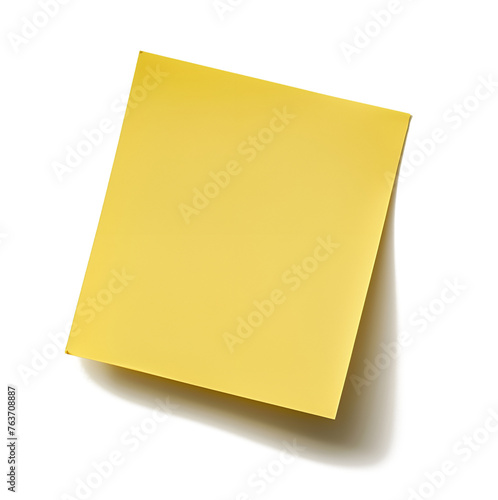 Yellow sticky post it note isolated