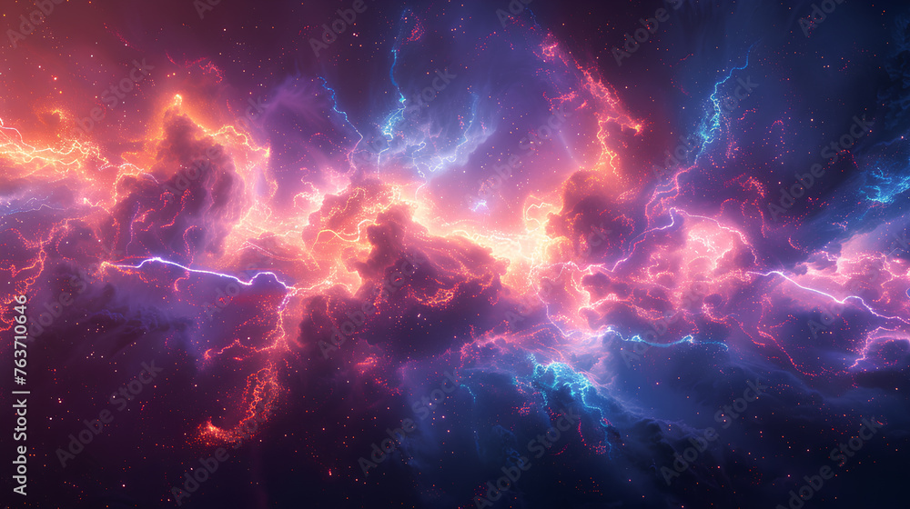 Amazing colored electric energy lightning, 3d rendering Amazing colored electric energy lightning, 3d rendering