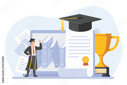 Graduation Day Flat Design Illustration