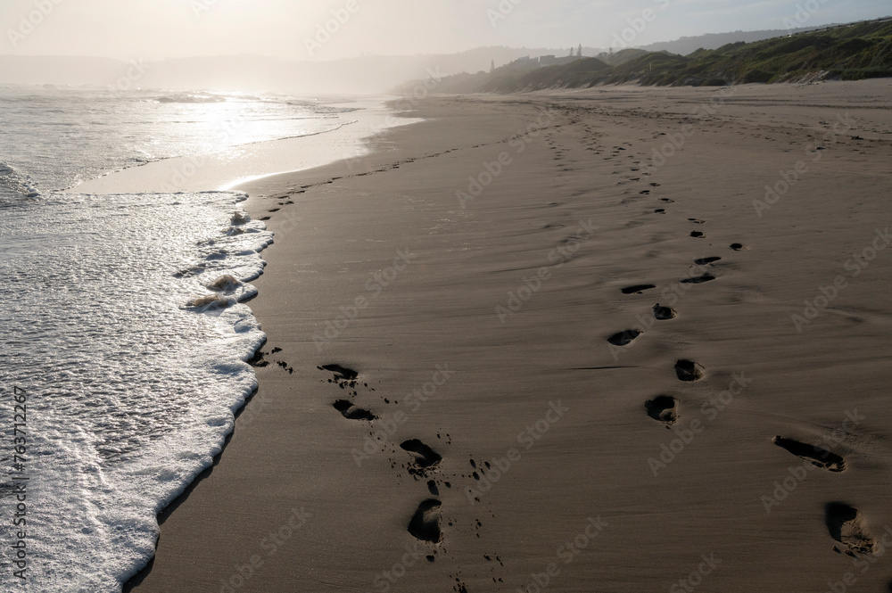Traces on a beach