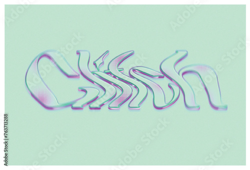 Glitch Blue Text Effect