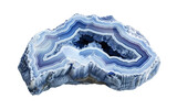Shimmering Blue Lace Agate isolated on transparent Background