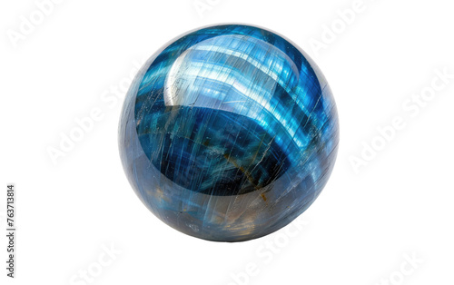 Gleaming Blue Tigers Eye isolated on transparent Background