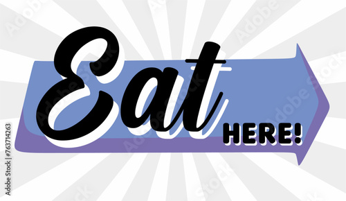 eat here restaurant open sign
