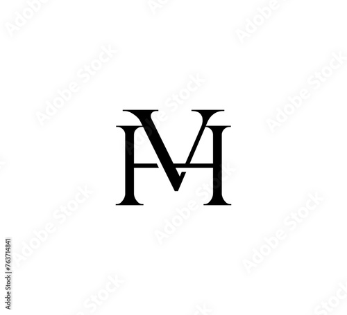 Initial Letter Logo. Logotype design. Simple Luxury Black Flat Vector VH