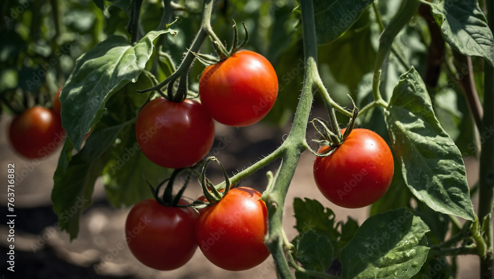 Vine ripened organic tomatoes Vine ripened organic tomatoes