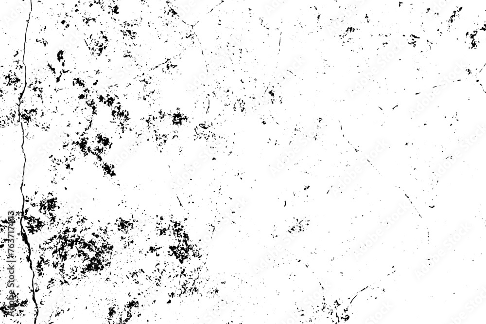 Grunge background Vector. Texture black and white old surface. Abstract monochrome background pattern with ink spots, cracks, stains. for printing and design