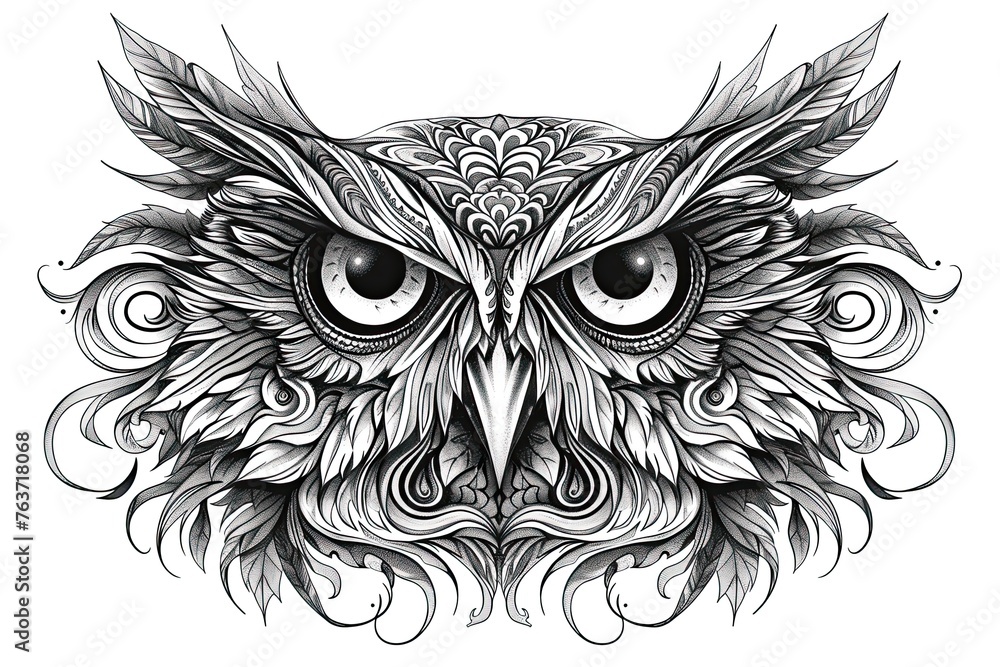 bold line art Owl