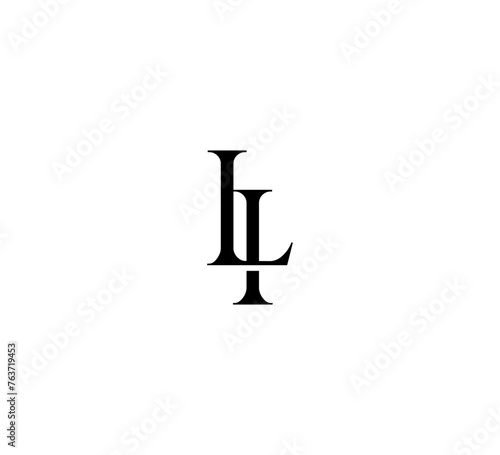 Initial Letter Logo. Logotype design. Simple Luxury Black Flat Vector LI