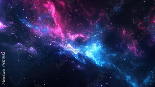 Nebula Glow Abstract Cosmic with Stars