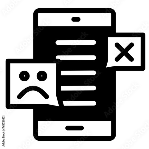 Cyber bullying glyph icon