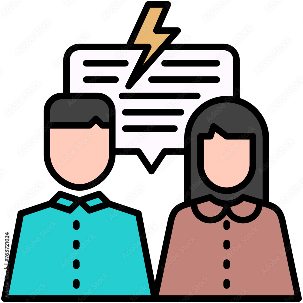 Dispute Icon. People Argument Debate Pictogram Graphic Illustration. Isolated Simple Filled Line Icon For Infographic, App and Web Button. Dispute Icon. People Argument Debate Pictogram Graphic Illustration. Isolated Simple Filled Line Icon For Infographic, App and Web Button.