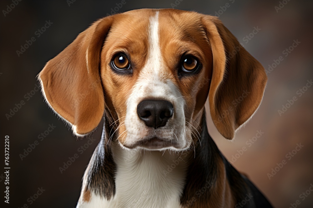 Isolated beagle head