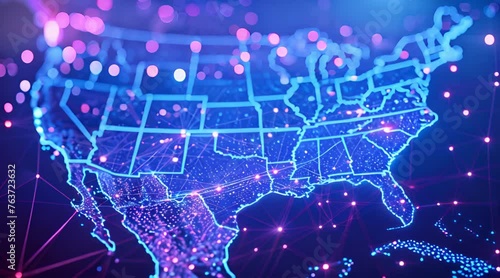 USA Digital Map: North American Network and Connectivity