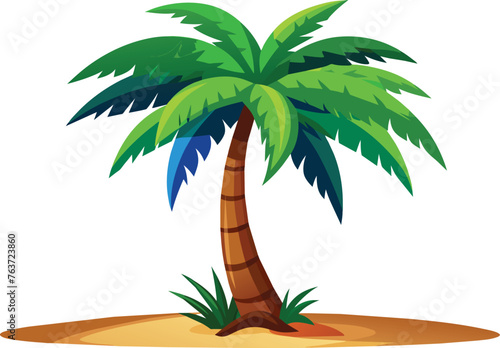 palm tree vector illustration white background.eps