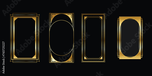 golden luxury frame concept, golden luxury frame vector design, golden realistic luxury frame collection.