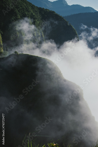 clouds over the mountains