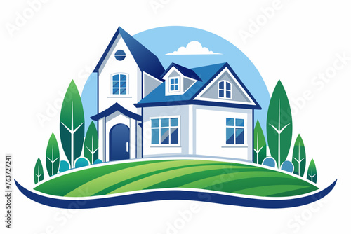 Real estate business logo,white background. © mk graphics