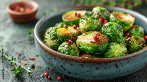 Brussels Sprouts roasted with olive oil photo