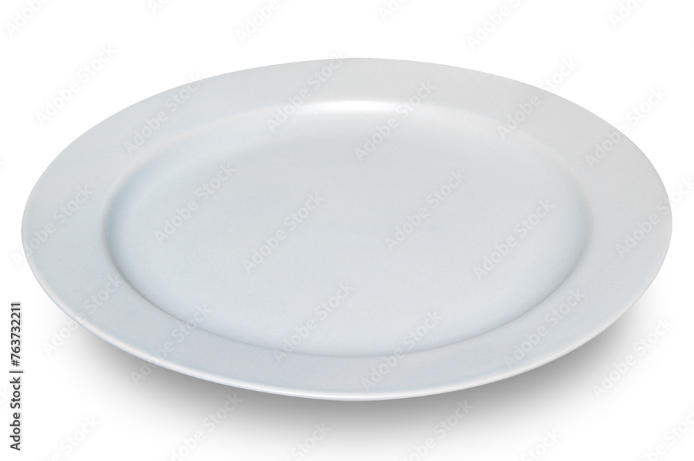 Grey circle ceramics plate isolated on white background. Grey circle ceramics plate isolated on white background.
