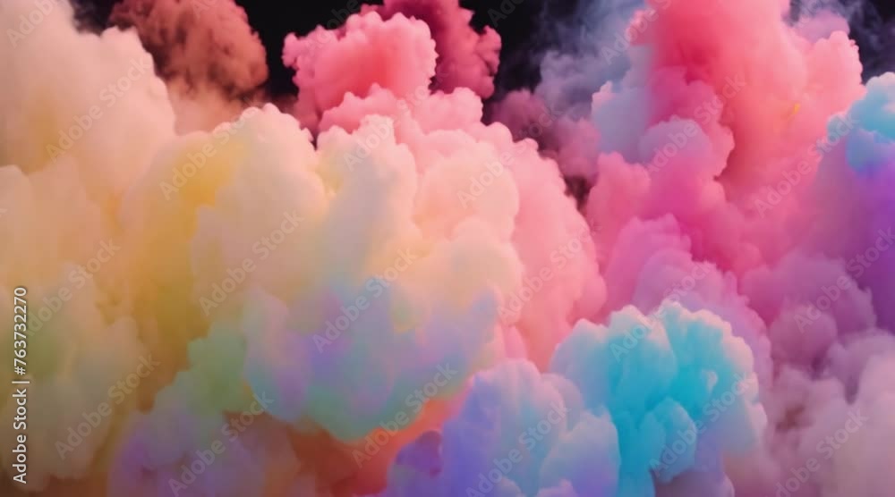 3d Colorful gas smoke spreads out 3d Colorful gas smoke spreads out