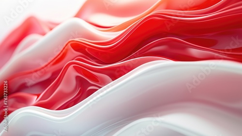 The abstract picture of the two colours of red and silver colours that has been created form of the waving shiny smooth satin fabric that curved and bend around this beauty abstract picture. AIGX01.