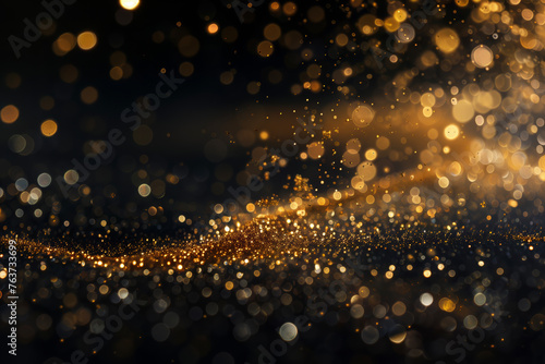 降り注ぐゴールドラメ