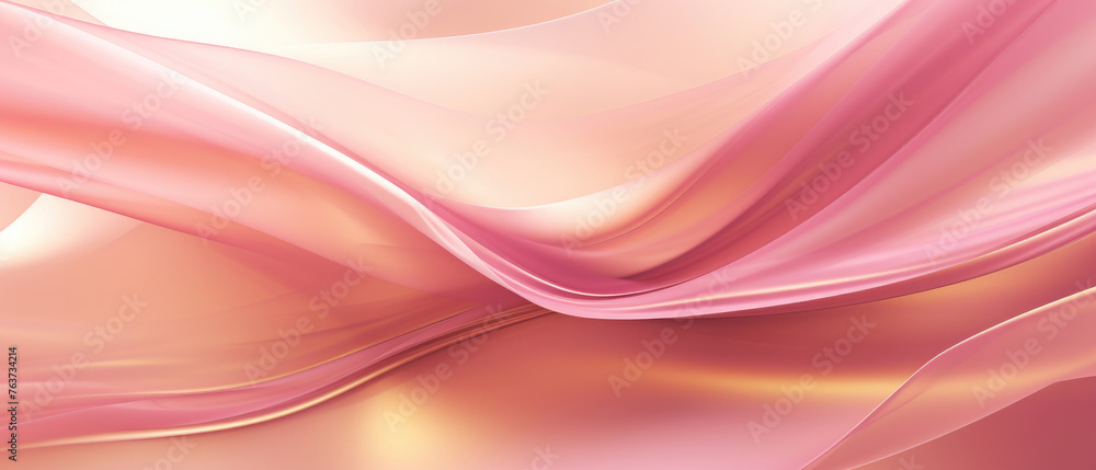 futuristic abstract pattern waves pink background with flying wind pink and gold reflection gem petals futuristic abstract pattern waves pink background with flying wind pink and gold reflection gem petals