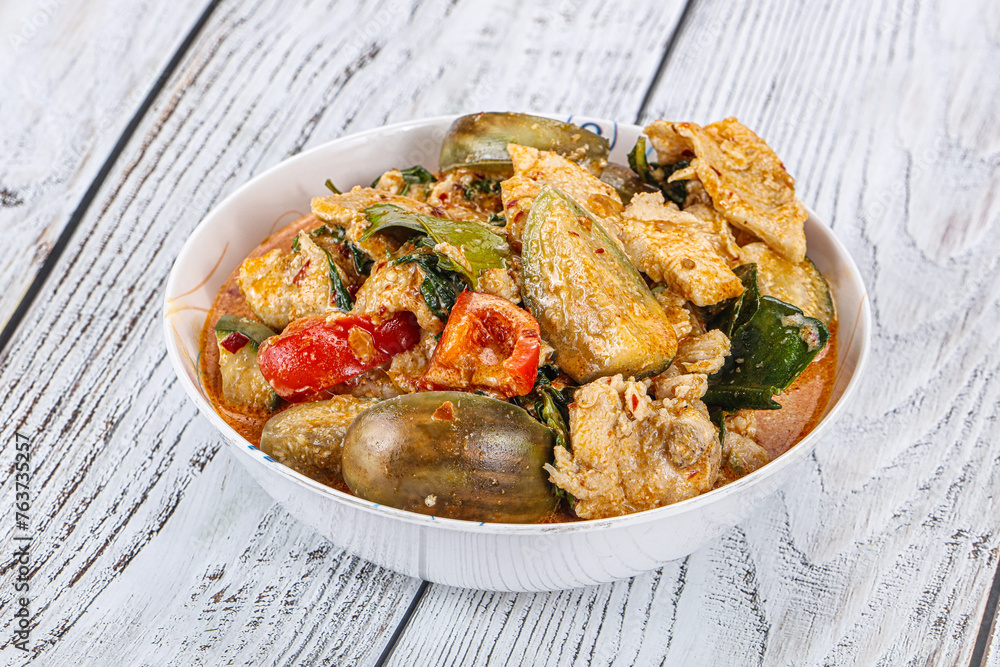 Thai red spicy curry with chicken Thai red spicy curry with chicken