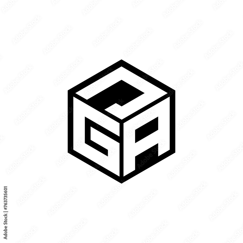 GAJ letter logo design in illustration. Vector logo, calligraphy designs for logo, Poster, Invitation, etc. - obrazy, fototapety, plakaty 
