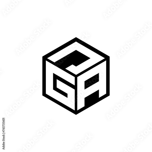 GAJ letter logo design in illustration. Vector logo, calligraphy designs for logo, Poster, Invitation, etc.