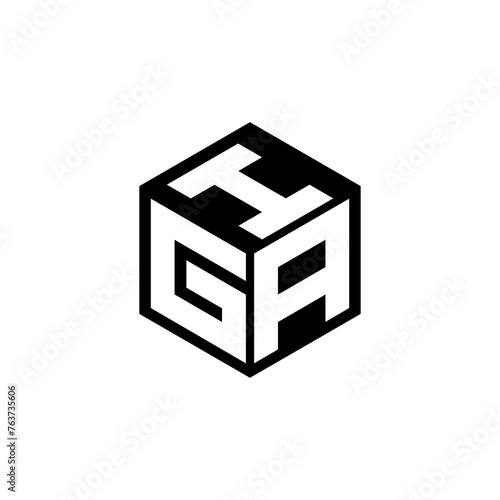 GAI letter logo design in illustration. Vector logo, calligraphy designs for logo, Poster, Invitation, etc. photo