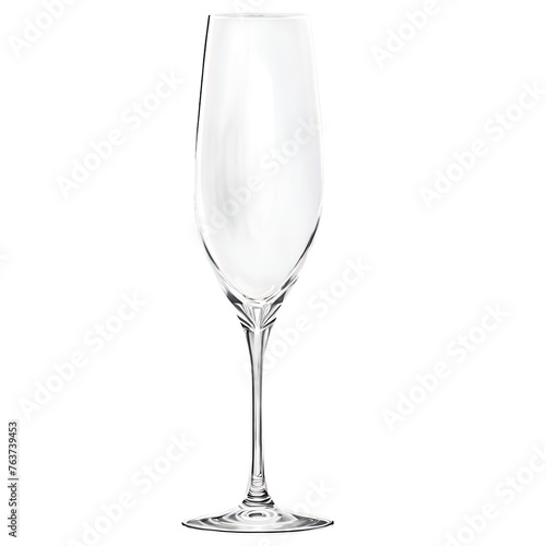 Elegant crystal champagne flute, isolated on transparent background Transparent Background Images 