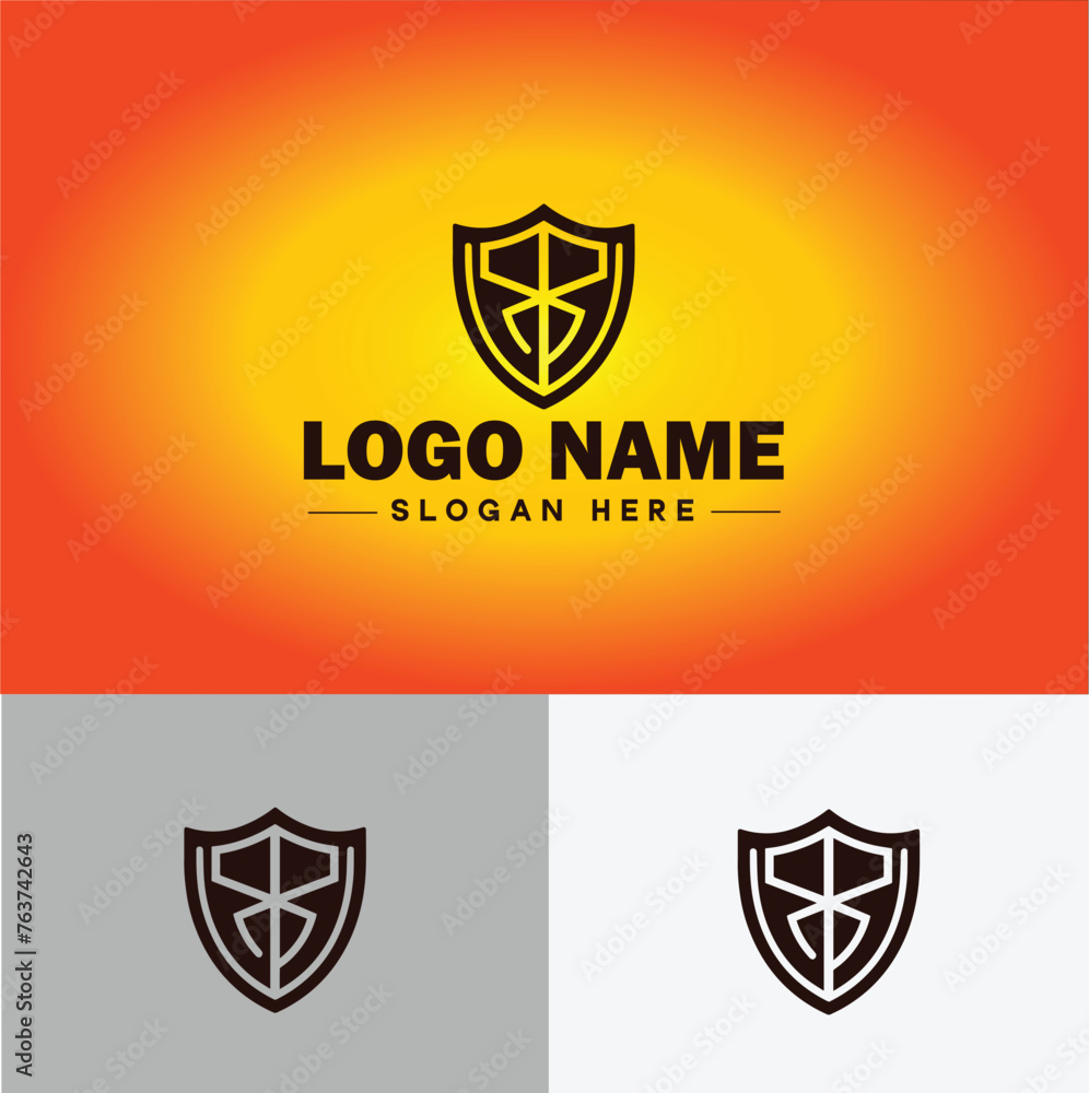 Obraz premium Shield logo vector art Protect shield security icon Company logo template