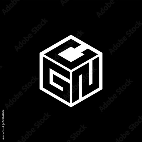 GNC letter logo design in illustration. Vector logo, calligraphy designs for logo, Poster, Invitation, etc.