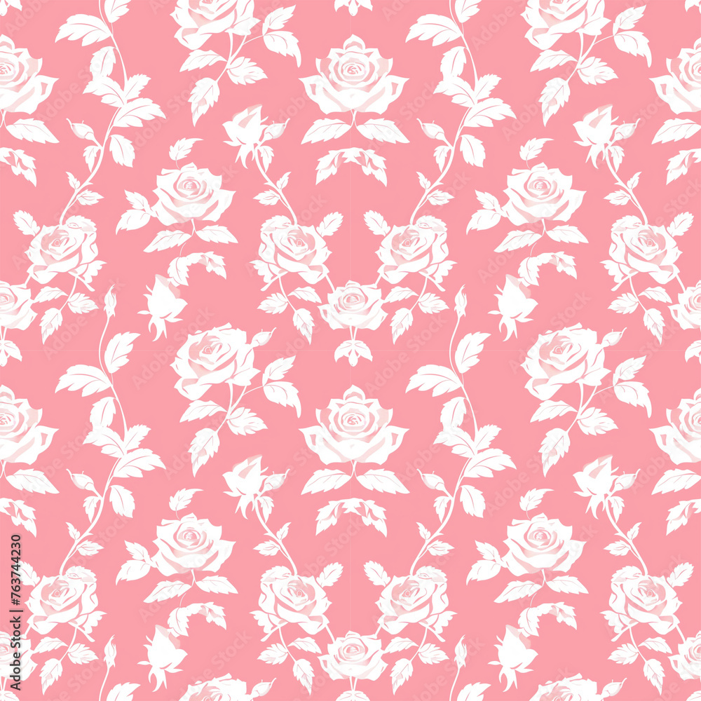 Beautiful applied floral seamless pattern