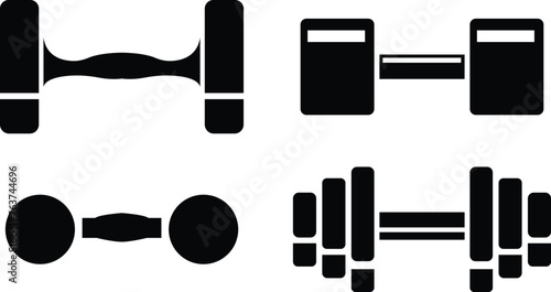 dumbell set for exercise vector image, icon logo design template, Trendy Style Hand Drawn Fitness Concept Vector, Gym, Fitness, Body Building. isolated on transparent background, used for Weight Loss.