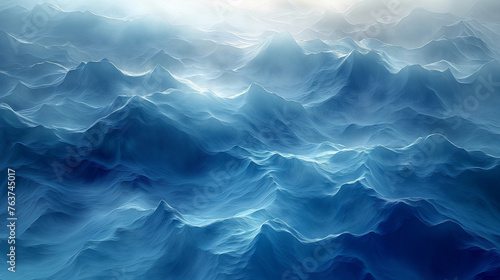 water wave pattern background There are alternating shades of blue-blue.
