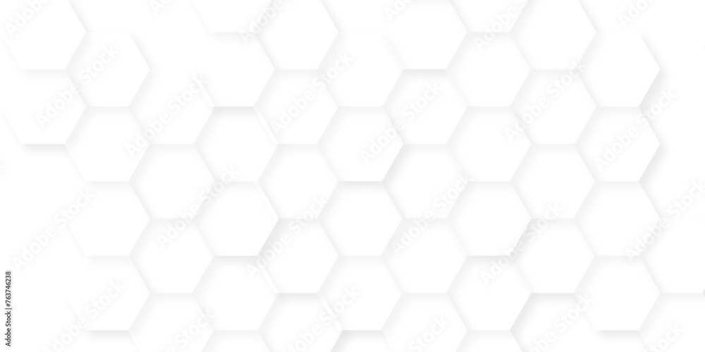 Abstract white background with hexagons pattern. White abstract vector wallpaper with hexagon grid. Technology Futuristic honeycomb mosaic white background.
Abstract white background with hexagons pattern. White abstract vector wallpaper with hexagon grid. Technology Futuristic honeycomb mosaic white background.