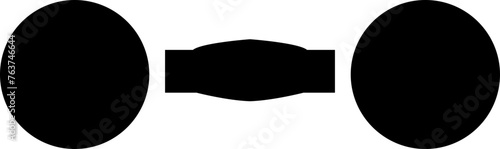 dumbell for exercise vector image, icon logo design template, Trendy Style, Hand Drawn Fitness Concept Vector, Gym, Fitness, Body Building. isolated on transparent background, used for Weight Loss.