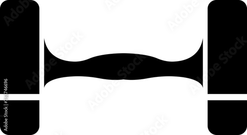 dumbell for exercise vector image, icon logo design template, Trendy Style, Hand Drawn Fitness Concept Vector, Gym, Fitness, Body Building. isolated on transparent background, used for Weight Loss.