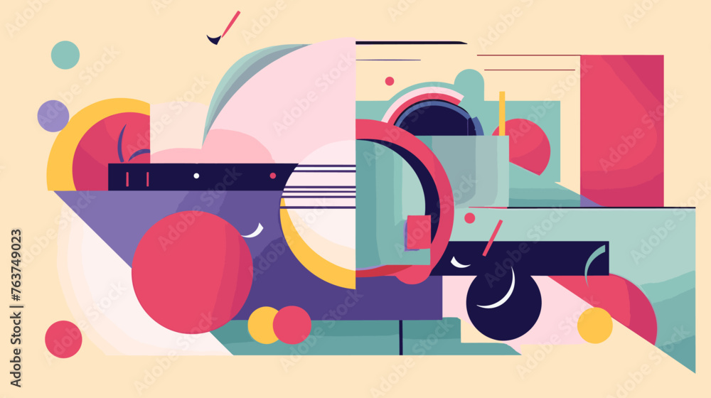 Flat vector illustration of a geometric pattern. Flat vector illustration of a geometric pattern.