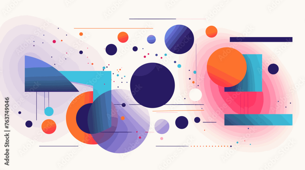 Obraz premium Flat vector illustration of a geometric pattern.