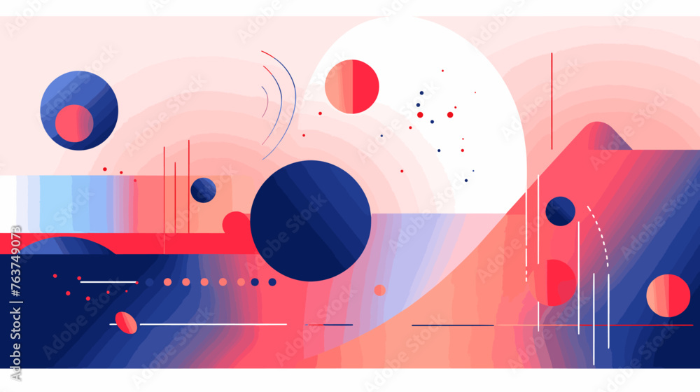 Fototapeta premium Flat vector illustration of a geometric pattern. 